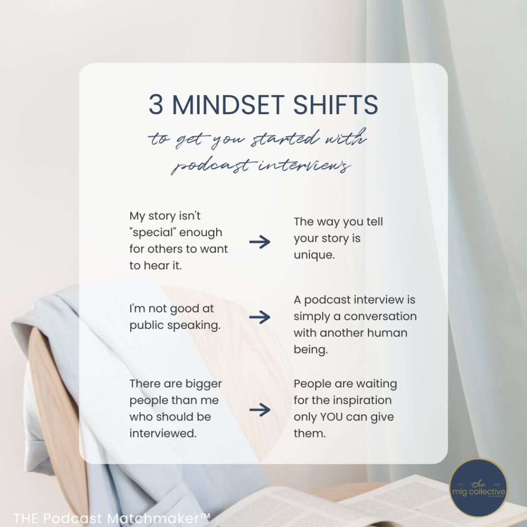 mindset shifts for podcast interviews