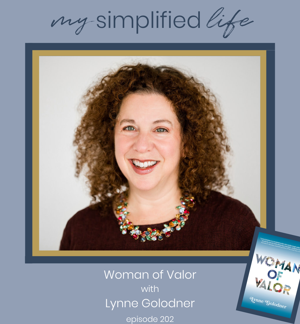 author lynne golodner and book cover for woman of valor